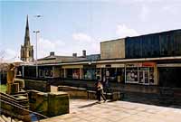 Piazza faade, with Queensgate Market entrance to the right